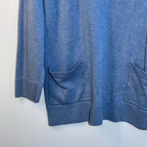 Jeanne Pierre Sweater Women’s XLarge Blue Crowl Neck Front Pockets Cabin Core - Picture 3 of 10
